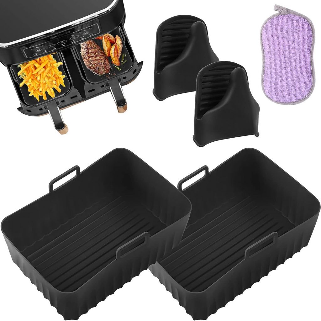 Silicone Air Fryer Liners, Foldable Air Fryer Liners with 100PCS